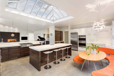 AN OPEN PLAN KITCHEN AREA FOR A NEW BUILD PROPERTY