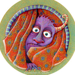 ART: Message Monster - "Newbie Courage" PRINT - Kids Decor