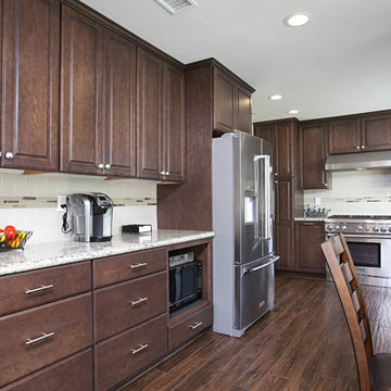 Dark Wood Extended Kitchen