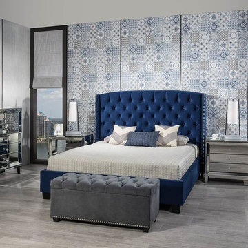 Majestic Blue Platform Bed