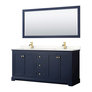 Dark Blue with Brushed Gold Trim