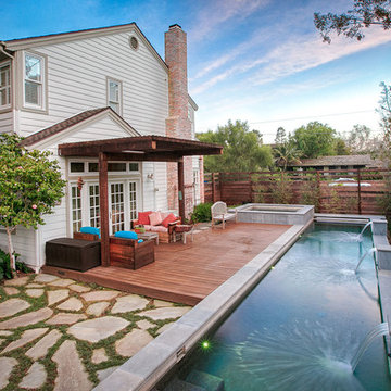 Enjoy the Back Patio - Rustic Secret Garden with Lap Pool & Pizza Oven