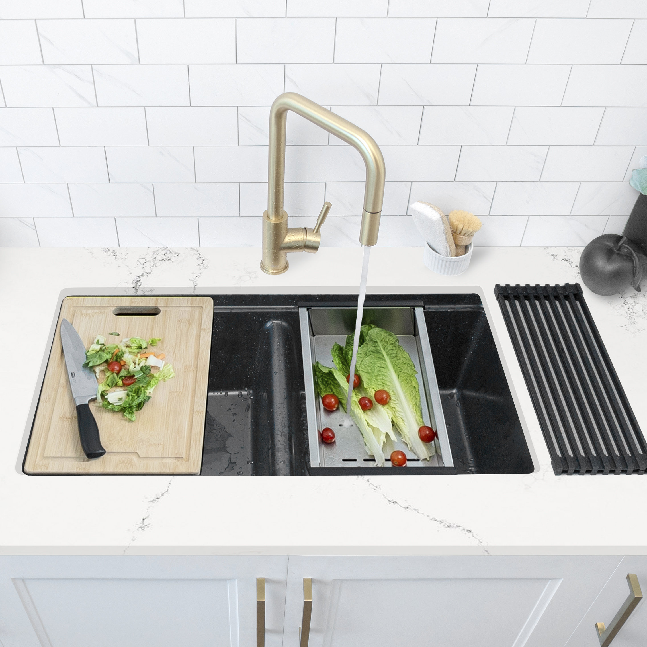 STYLISH 15 3/8 Stainless Steel Workstation Colander
