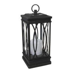 Malibu Lighting Corporation - Malibu Lighting Corporation Outdoor 1-Light Solar Black Decorative Lantern - Outdoor Lighting