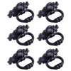 Antique style Black Cast Iron Cabinet Drawer Ring Pull Handle Pack of 6