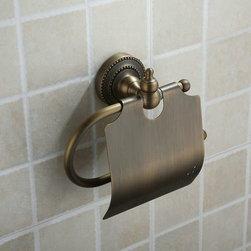 Antique Brass Wall Mount Toilet Roll Holder TAB2002 - Bathroom Accessories