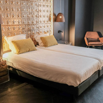 Boutique Hotel with Tin Tile Headboards