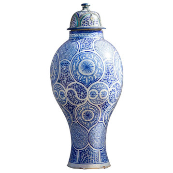 Tall Vintage Fez Moroccan Jar