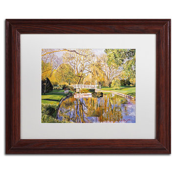 Glover 'Reflections of the White Bridge' Art, Wood Frame, 11"x14", White Matte