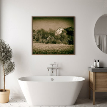 Abandoned Barn In The Trees Vintage Rustic Farmhouse Style Wall Art Prints