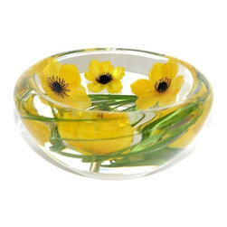Yellow Poppy Flower Bowl - Home Decor
