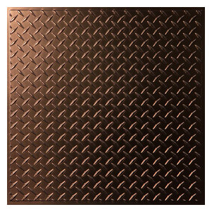 Diamond Plate Revealed Edge Ceiling Tile Sample Oil Rubbed Bronze