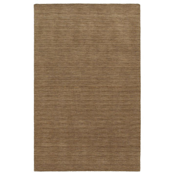 Arista Solid Tan Hand-Crafted Area Rug, 2'6"x8'