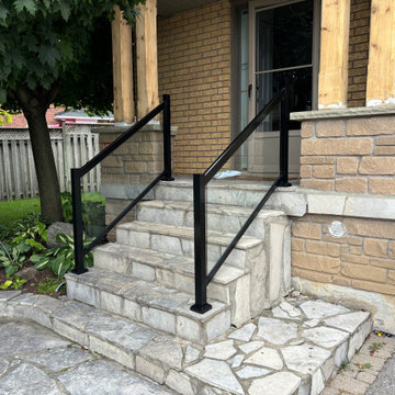 Glass Front Step Railing
