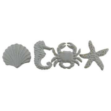 Coastal Sea Life 4 Piece Cast Iron Drawer Pull Or Cabinet Knob Set