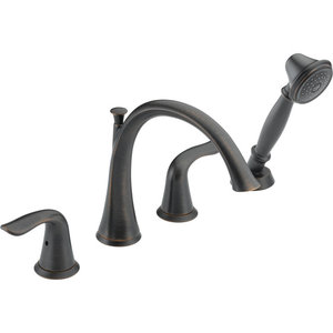 Brizo Odin 4 Hole Roman Tub With Hand Shower T67475 Bl In Matte