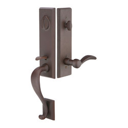 Emtek 451512 Rectangular Monolithic Sandcast Bronze Tubular Entry Set - Products