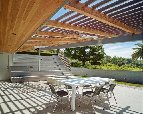 Midcentury Outdoor Design Ideas, Renovations & Photos with a Pergola