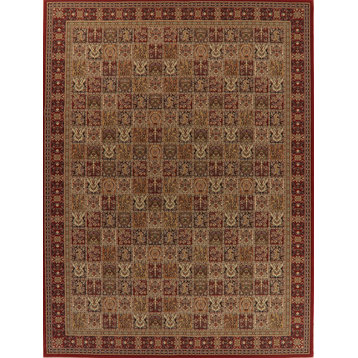 Turkish Garden Design Bakhtiari Large Oriental Area Rug Carpet, Red, 11 X 15 Ft.