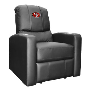 Dreamseat Silver Loveseat with San Francisco 49ers Primary Logo