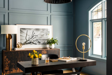 Home office - modern home office idea in Calgary