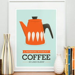 Poster Print - Cathrineholm Morning Coffee retro midcentury - Artwork