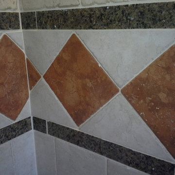 Master and main bathroom with imported Italian porcelin and granite tiles.