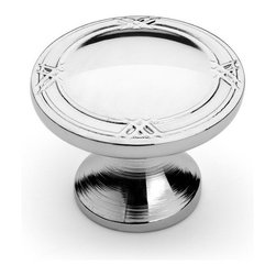 Dynasty Hardware - Ribbon and Reed Cabinet Knob, Polished Chrome - Cabinet And Drawer Knobs