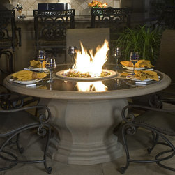 Round Inverted Dining Fire Table - Outdoor Dining Tables