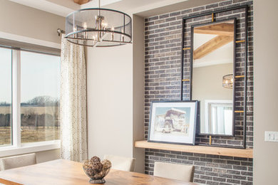 Inspiration for a modern dining room remodel in Omaha