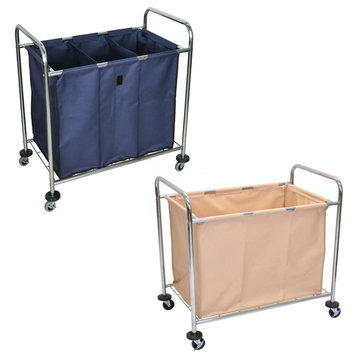 Laundry Cart & Heavy Duty Canvas Bag & Laundry Cart & Canvas Bag and Dividers