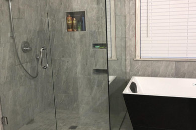 Example of a trendy bathroom design in Atlanta