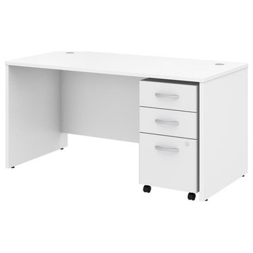 Studio C 60"x30" Office Desk With Mobile File Cabinet
