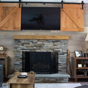 Custom + Cozy Living Room and Kitchen Renovation