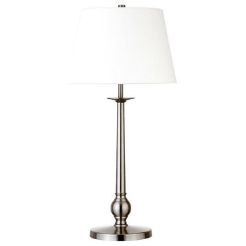 Wilmer 28 Tall Table Lamp with Fabric Shade in Brushed Nickel