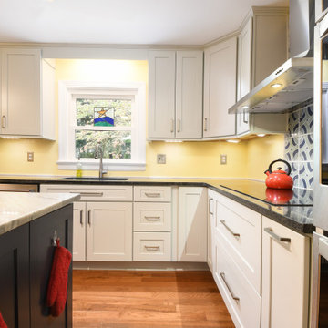 White and Blue Kitchen Design Richmond, VA