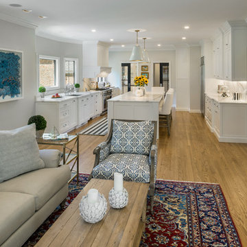 View of the space from the far end of the family room area