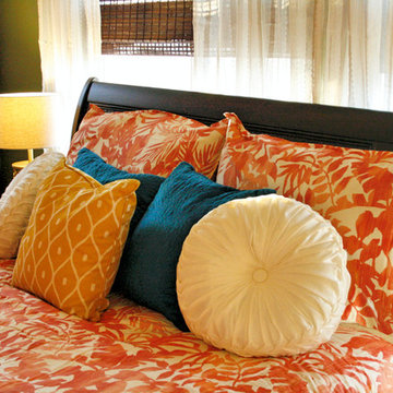 British Colonial with a dash of Feng Shui: Sleigh Bed