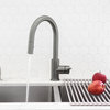 Modern Single Handle  Pull down Sprayer  Kitchen Faucet in Gunmetal