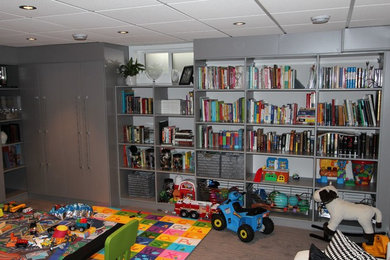 Example of a classic basement design in Edmonton