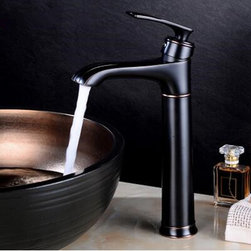 Antique Bathroom Sink Faucet Black Bronze Brass Brushed Mixer Faucet FB0468H - Bathroom Sink Faucets