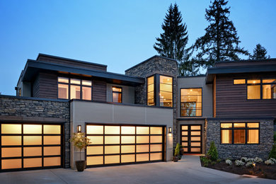 Contemporary exterior home idea in Seattle