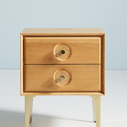 Carraway Oak Charging Nighstand - Nightstands And Bedside Tables
