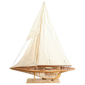 Shamrock Open Hull Wooden model sailing boat