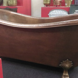 Copper Claw feet hammered Bathtub - Bed Accessories