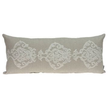 Parkland Collection Georgia Transitional Beige Pillow Cover With Poly Insert