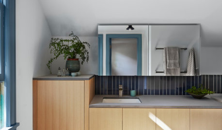 Bathroom of the Week: Clean Lines and Beautiful Blue Tiles