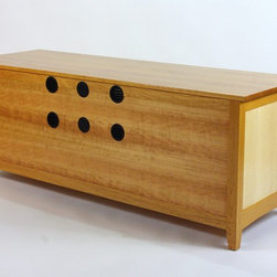 Cherry and Curly Maple Entertainment Cabinet - Furniture