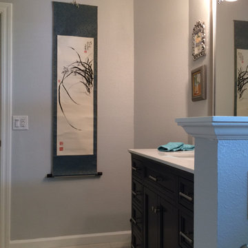 Double Corner Vanity Replaced W/Freestanding Vanity