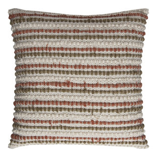 Brown Beige Nubby Texture Bands Throw Pillow - Contemporary - Decorative  Pillows - by HomeRoots